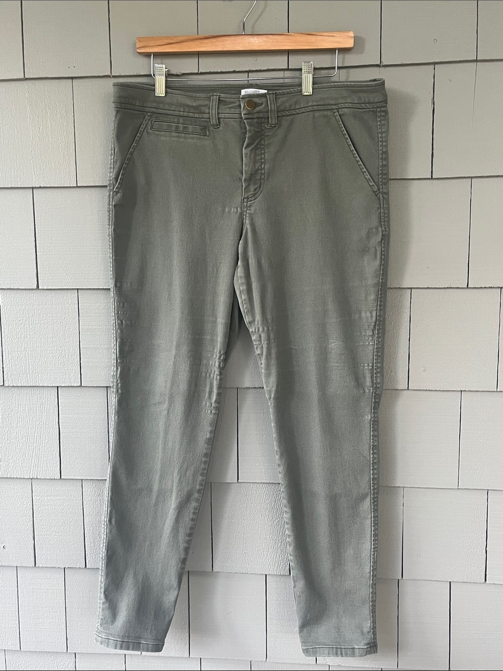 Market & Spruce Olive Green Straight Leg Pants